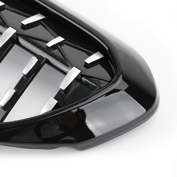 BMW G30 G38 Serie 5 520i, 523i, 528i, 530i, 535i, 550i, 520d, 530d ecc. 2017-2019 Nero & Griglia anteriore cromata stile diamante generica
