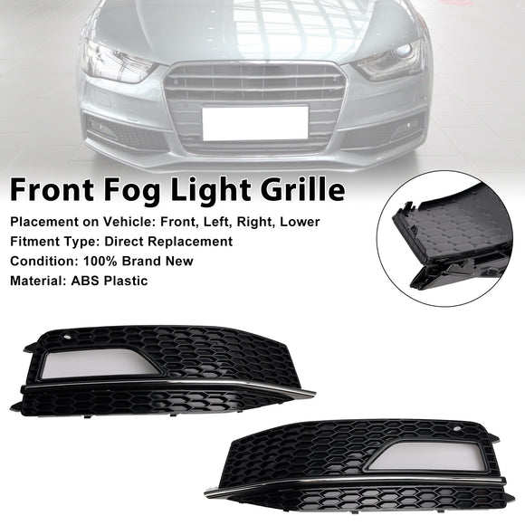 2013-2015 Audi A4 S-line / S4 Grille 2PCS Front Bumper Fog Light Lamp Cover Grill