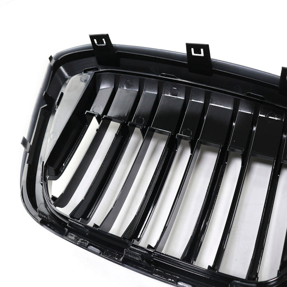 Doppelte Lamellen, glänzend schwarz, vorne, Nierengrill, passend für BMW IX3 G08 LCI 2022–2024