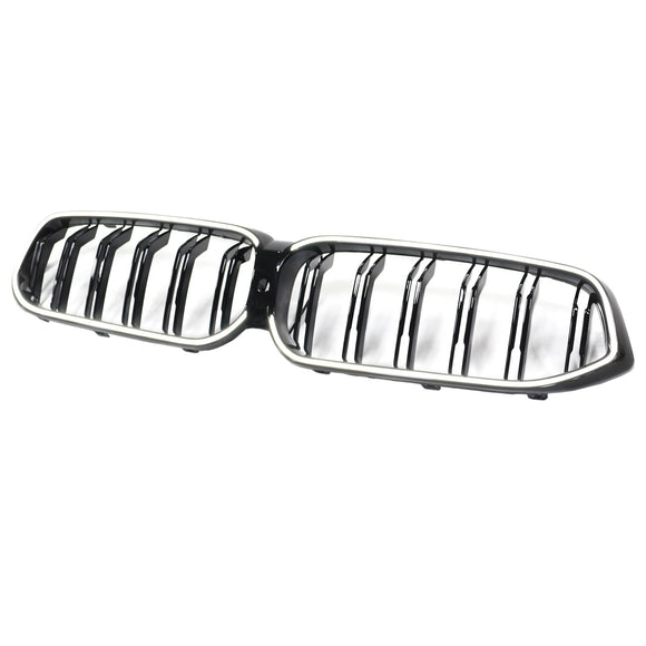 Doppelter Lamellen-Front-Nierengrill, schwarz, passend für BMW 6er G32 2020–2025