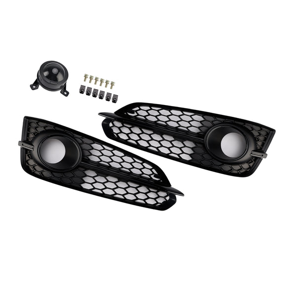 Audi A8/S8 2015-2017 Grille de phare antibrouillard en nid d'abeille 2 pièces couvercle de gril Lowe de brouillard avant noir