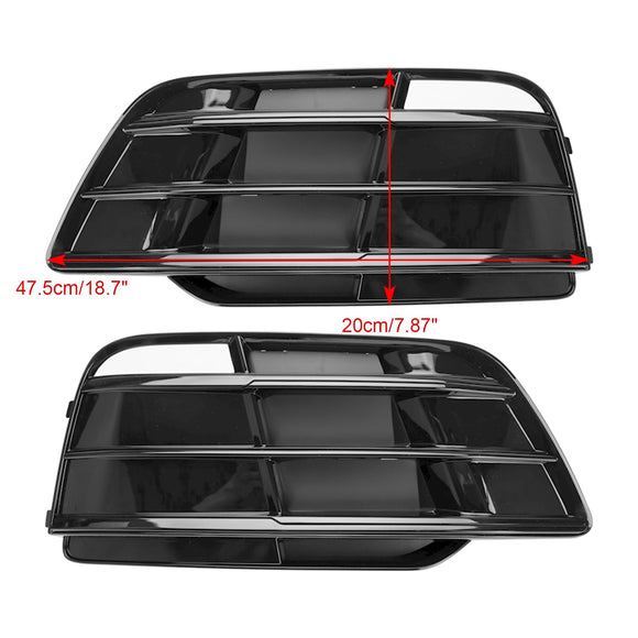 Audi SQ5 / Q5 Sline 2018-2021 Front Bumper Lower Grille Fog Light Replacement Black Grill
