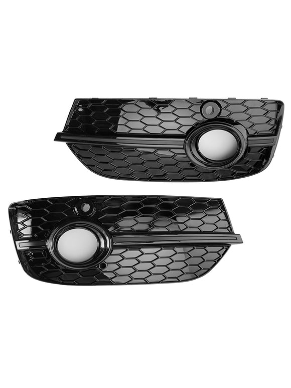 Cubiertas de luz antiniebla delantera estilo panal RSQ3 para Audi Q3 2013-2015 negro brillante