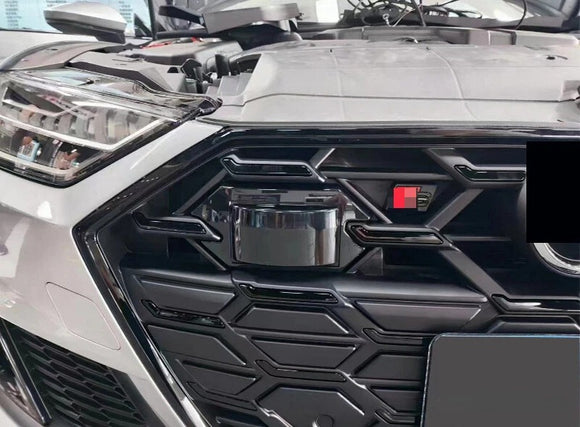 Audi A7 S7 C8 2019-2024 Rejilla estilo S7 Parachoques delantero Rejilla negra con ACC