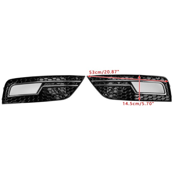 Chrome Fog Light Cover Grille Fit Audi A4 B8.5 2013-2016 Standard Bumper Grille