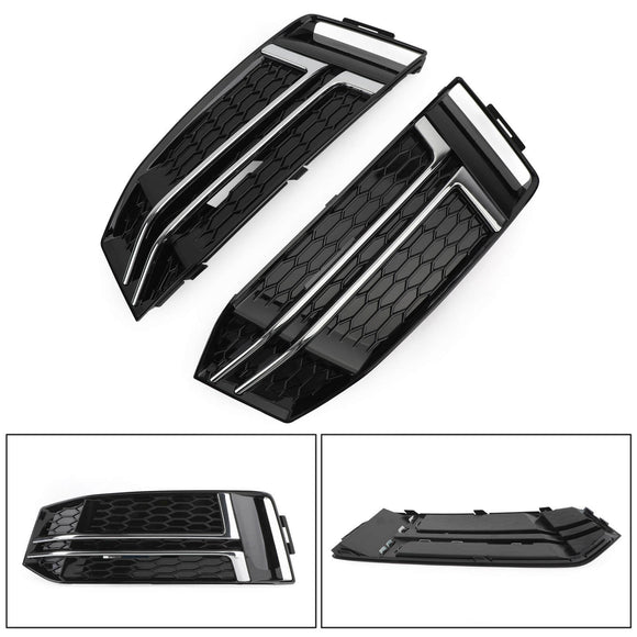Paire de caches antibrouillard avant pour Audi S4/A4 B9 S-Line 2016-2018, grille de pare-chocs 8W0807681F 8W0807682F Générique