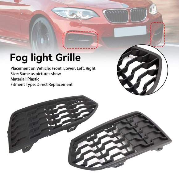 2012-2017 BMW Série 2 F22 F23 M Sport Pare-chocs Pare-chocs avant Antibrouillard Grill Grille Noire