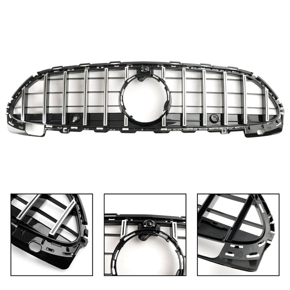 Mercedes Benz Classe C 2021.6-2023 W206 Griglia paraurti anteriore stile GT AMG C200/300/220d/C43 Griglia cromata nera