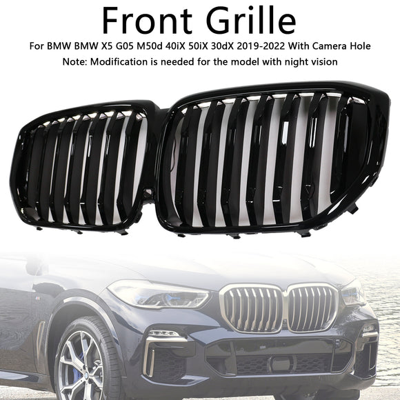 Parrilla frontal negra brillante para BMW X5 G05 2019-2022 M-Performance