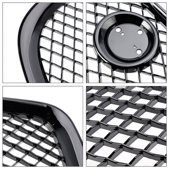 Jaguar XJ Front Bumper Grill 2010 2011 2012 2013 2014 2015 Air Intake Radiator Mesh Chrome / Black Grille