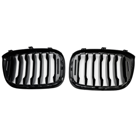 BMW X4 G02 X3 G01 G08 2018-2021 Gloss Black Front Kidney Grille Mesh Grill