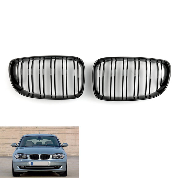 2008-2011 BMW Serie 1 E81 E87 E82 E88 116i/118i/128i/135i/118d/120d/123d Griglia anteriore Griglia nera lucida