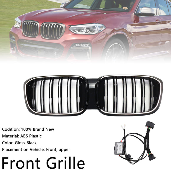 Parrilla de malla frontal para BMW X4 G02 X3 G01 G08 2018-2021 Pre LCI