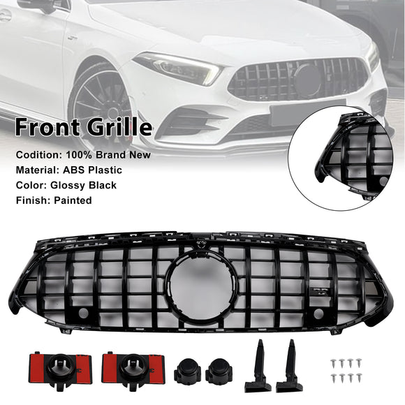 Mercedes Benz Classe A W177 Griglia paraurti anteriore nera lucida stile GTR 2023-2025