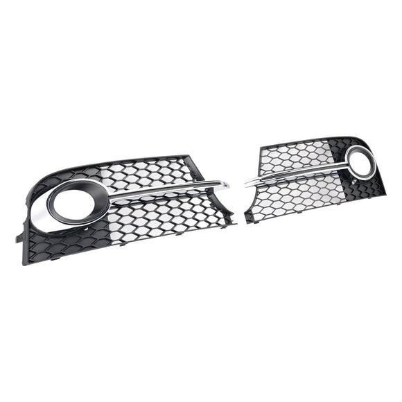 Chrome Front Bumper Fog Light Grille Fit Audi TT MK2 S-Line / TTS 2011-2014