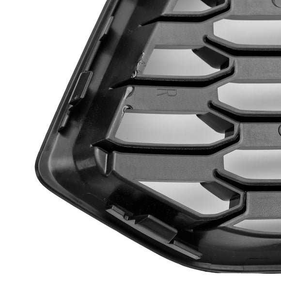 Audi Q5 Standard 2018 – 2022, 2 pièces, couverture de pare-chocs avant, maille en nid d'abeille, calandre noire