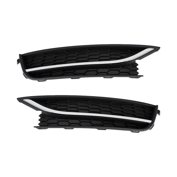 Volkswagen 2012-2015 Passat 2PCS Front Driving Fog Light Cover Black/Chrome