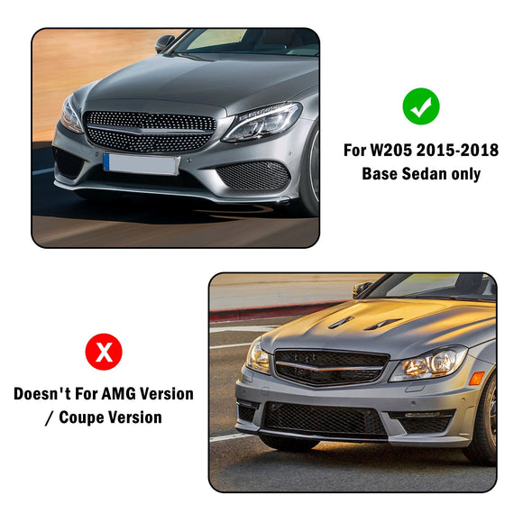 Mercedes Benz 2015-2018 C-Class W205 Base Sedan 14475205 2PCS Front Fog Light Cover