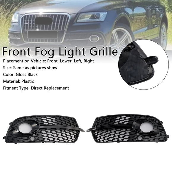Audi Q5 S-Line/SQ5 2013-2017 Parachoques delantero Luz antiniebla Parrilla Cubierta inferior Rejilla de repuesto negra