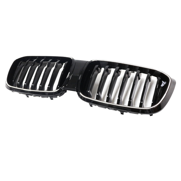 Rejilla de malla frontal negra brillante para BMW X4 G02 X3 G01 G08 2018-2021