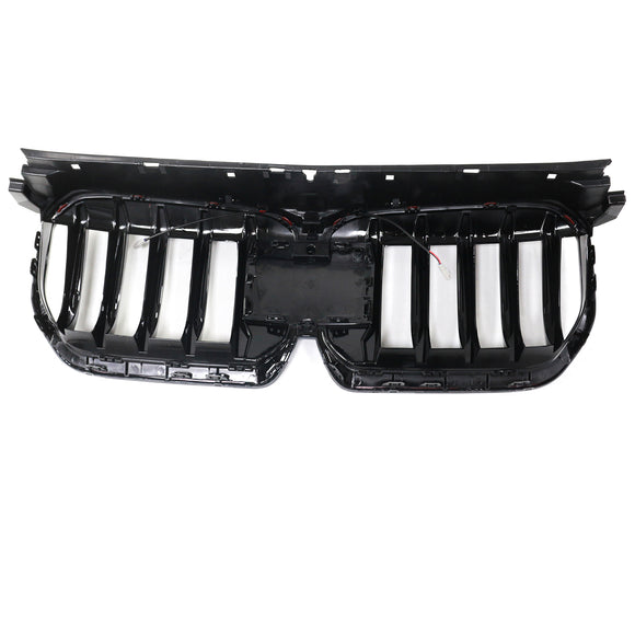 Rejilla de riñón para parachoques delantero, color negro brillante, compatible con BMW X1 U11 U12 2023-2024