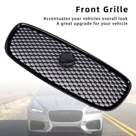 Jaguar XF 2016–2019 XF-R Style Grille Front Bumper Gloss Black Replacement Grill