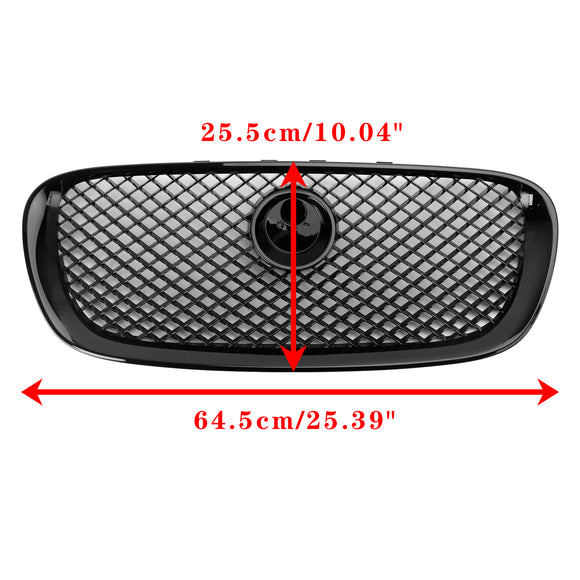 2008-2011 Jaguar XF XF-R Style Grill Gloss Black Front Bumper Replacement Grille