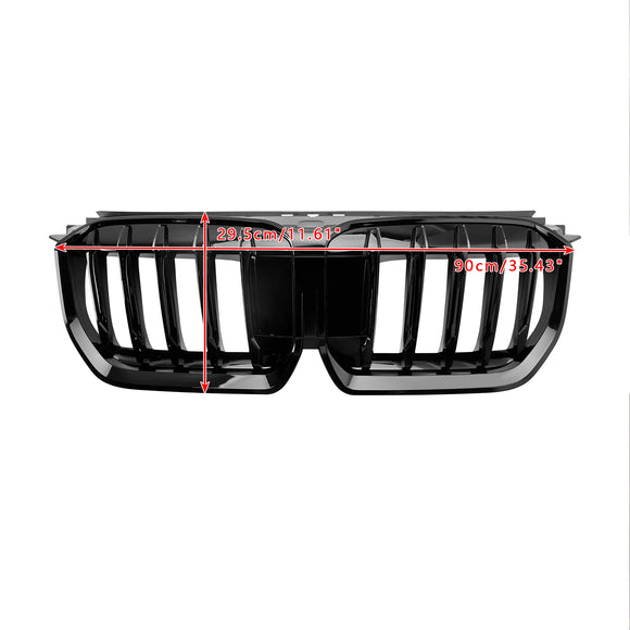 2023-2024 BMW X1 U11 U12 xDrive23i/sDrive18i/xDrive25e/xDrive30 Grille de pare-chocs avant Grille noire brillante