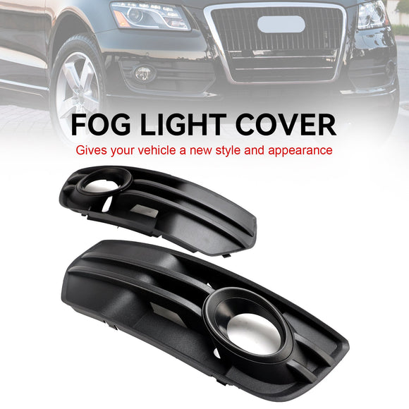 Audi 2009-2012 Q5 parachoques delantero estándar 2 piezas parachoques delantero parrilla luz antiniebla cubiertas de lámpara