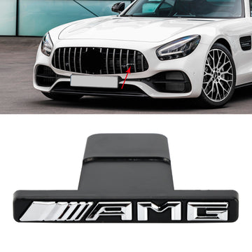 Emblema de parrilla General de tira Vertical delantera AMG para parrilla de mercedes-benz insignia de calcomanía AMG cromada/roja/negra