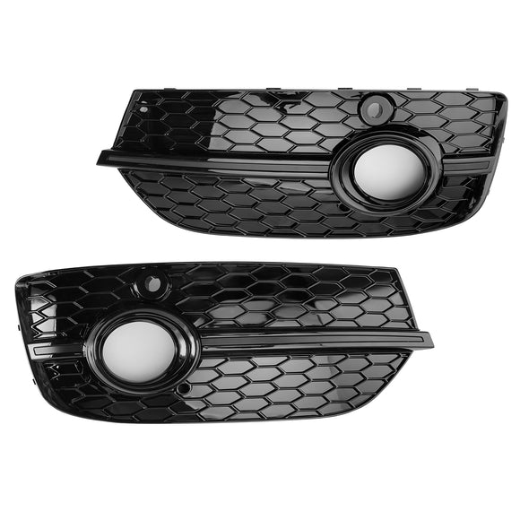 Cubiertas de luz antiniebla delantera estilo panal RSQ3 para Audi Q3 2013-2015 negro brillante