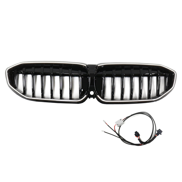 Griglia a rene nera lucida 51138072085 per BMW Serie 3 G20 2019-2022