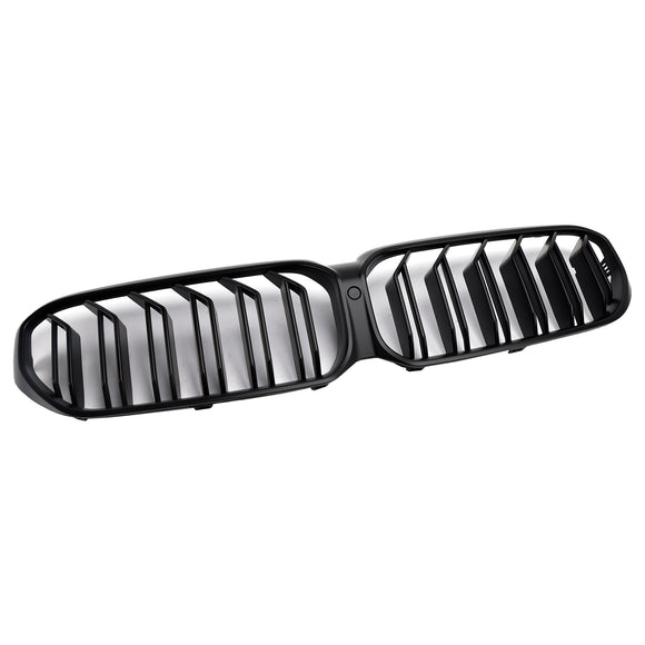 2021-2024 BMW G30 G31 LCI Parrilla negra mate Parachoques delantero de listones dobles Parrilla tipo riñón