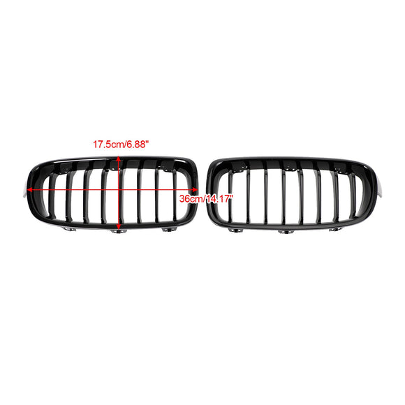 BMW 2012–2019 3er F30 F31 318i/320i/328i/330i/335i/340i/320d glänzend schwarzer Grill vorne Nierengrill