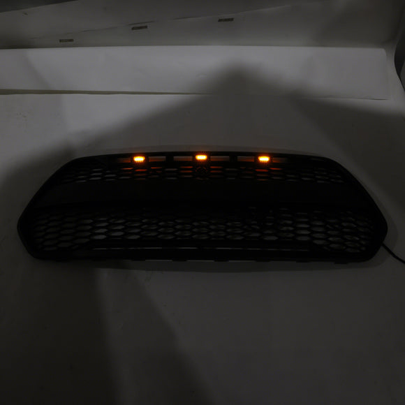 Ford Transit 150 250 350 350H 2015–2019 Front-Raptor-Grill, schwarzer Frontstoßstangen-Wabengrill mit LED
