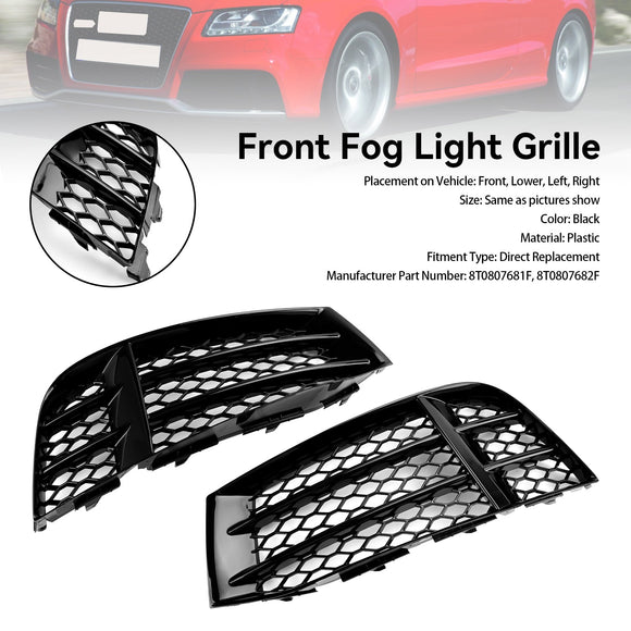 Audi 2010-2016 A5 RS5 Coupé/Sportback 8T0807681F 8T0807682F Pare-chocs avant Couvercle de phare antibrouillard inférieur Grille de calandre