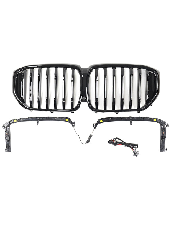 Parrilla frontal negra brillante para BMW X5 G05 2019-2022 M-Performance