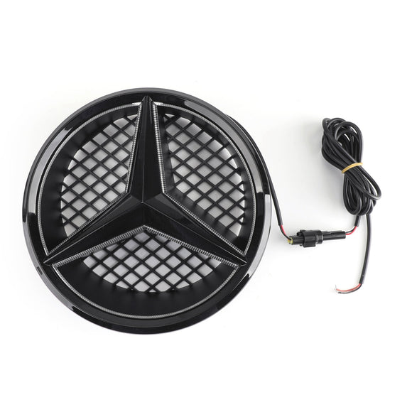Mercedes Benz Clase C 2008-2014 W204 Parrilla delantera negra/cromada con estrella LED C250/C300/C350