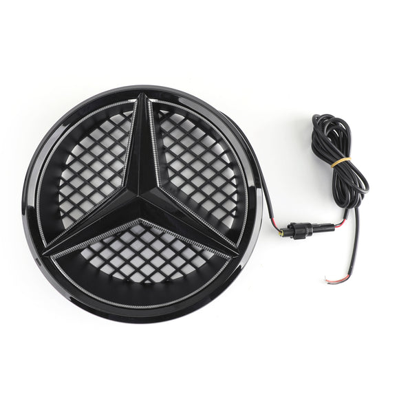 Mercedes Benz Clase C 2008-2014 W204 Parrilla delantera negra/cromada con estrella LED C250/C300/C350