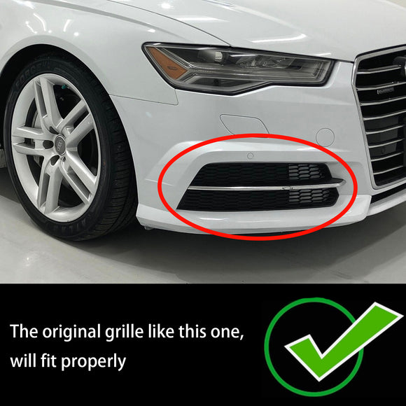 Audi A6 C7 S-Line/S6 2015-2018 Parachoques delantero Rejilla inferior Cubierta de luz antiniebla Parrilla negra 4G0807681AN 4G0807682AN