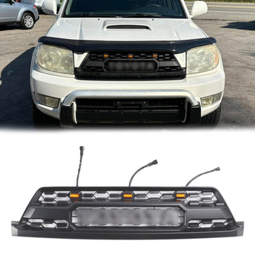 2002-2005 Toyota 4Runner Frontstoßstangengrill TRD PRO Style Schwarzer Kühlergrill mit LED-Leuchten - 0