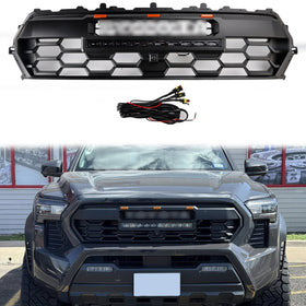 Toyota Tacoma 2024-2025 Griglia anteriore TRD PRO Style Sostituzione Griglia nera opaca con luce LED