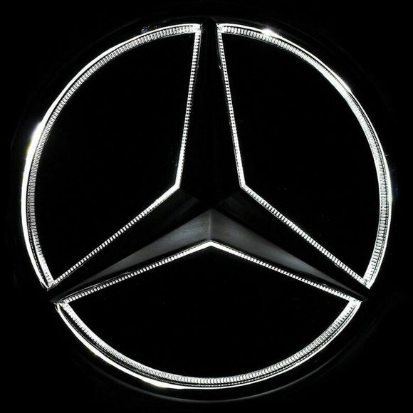 Mercedes Benz Clase C 2008-2014 W204 Parrilla delantera negra/cromada con estrella LED C250/C300/C350