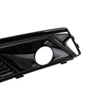2PCS Black Front Bumper Foglight Grille Grill Fit Audi A4 B9 S4 2016-2019-4