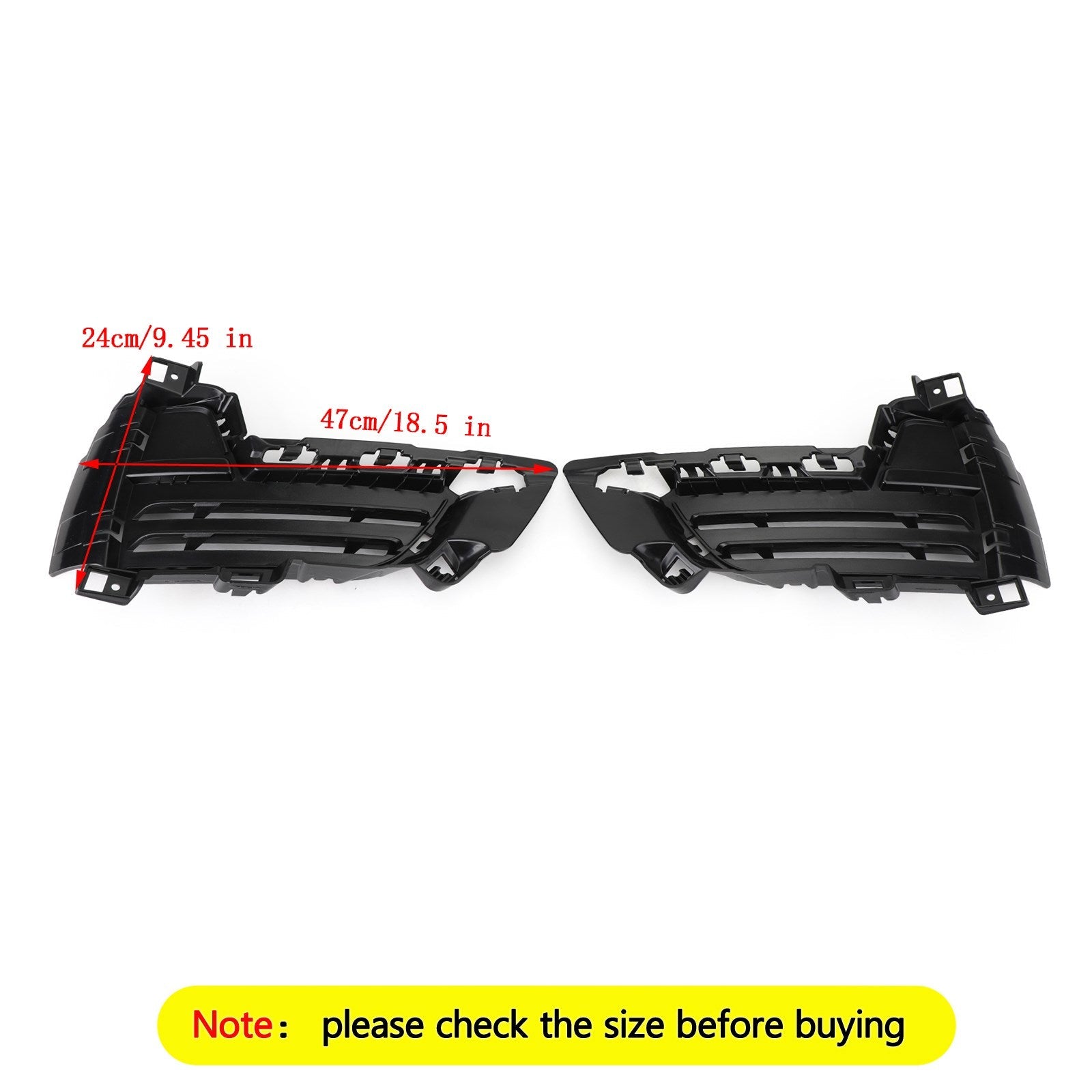 Rejilla de malla para parachoques delantero inferior izquierdo y derecho de BMW 2013-2018 X5 F15 xDrive35i/xDrive40e/xDrive30d/xDrive50i/M50d - 0