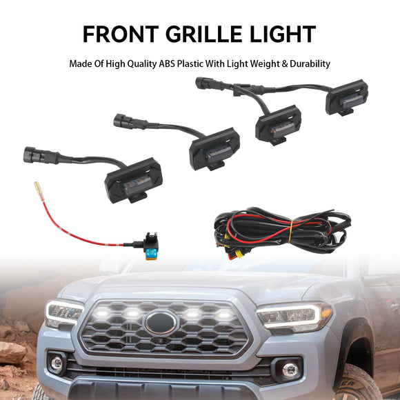 Toyota Tacoma TRD Off Road & TRD Sport 2020-2023 - Conjunto de 4 Luzes de LED para Grade (Genéricas)