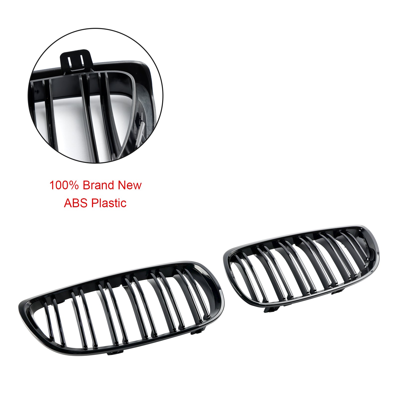 2008-2013 BMW 3-Series M3(E92/E93) Front Kidney Grill Gloss Black Grille