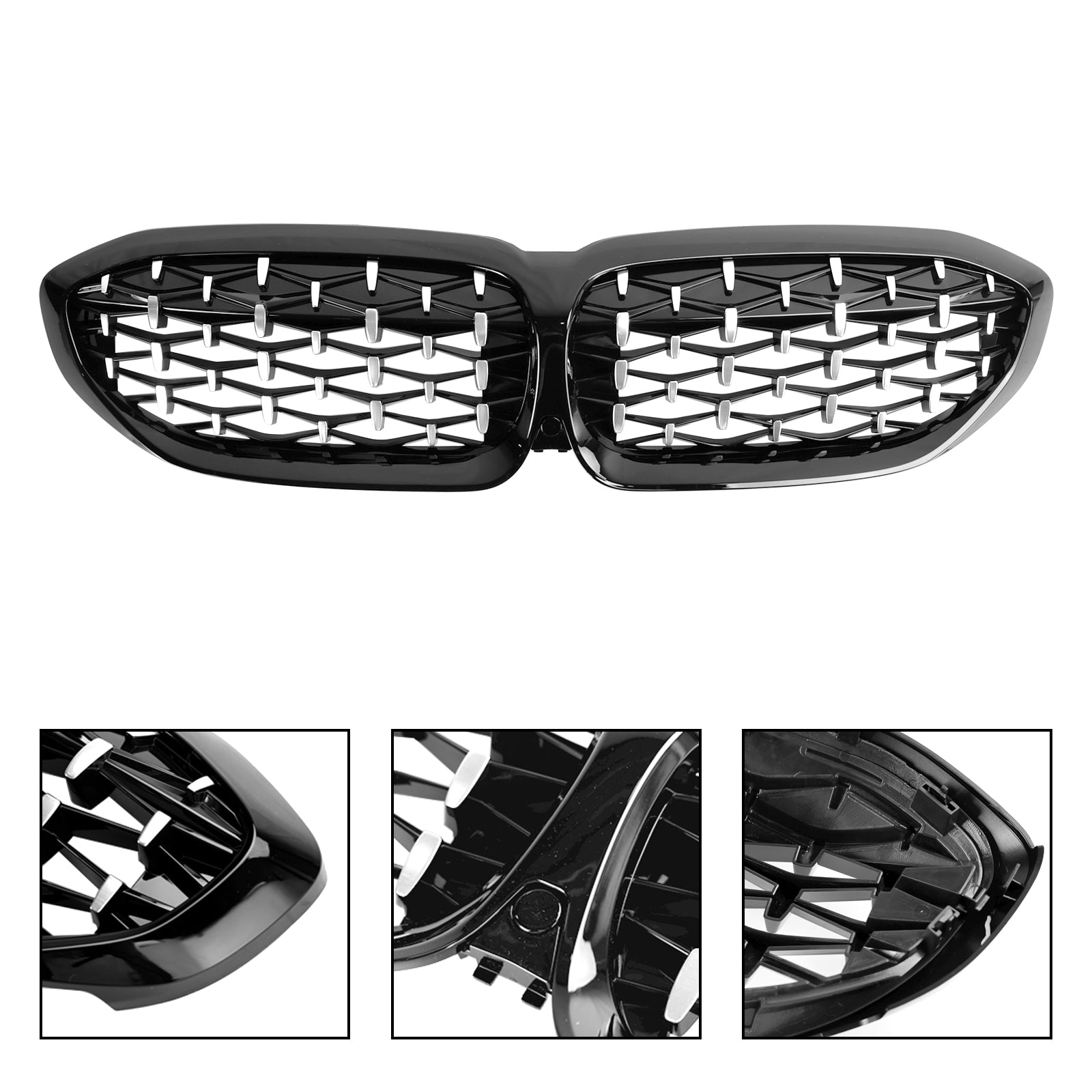 2019-2022 BMW 3 Series G20 320i/330i/320d/M340i/318i/330e Diamond Kidney Grille Grill