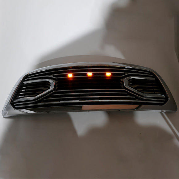 Dodge Ram 1500 2009-2012 W/ Led Light Grille Chrome Front Bumper Grill