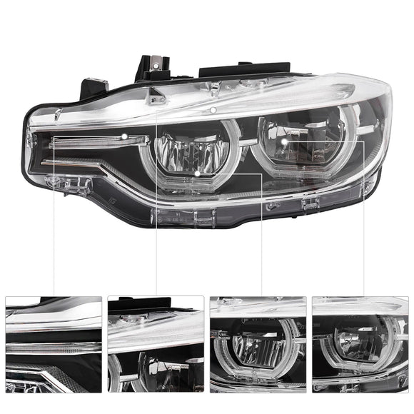 Left LED Headlight 63117419629 For BMW 3 Series F30 F31 2016-2019 Without AFS